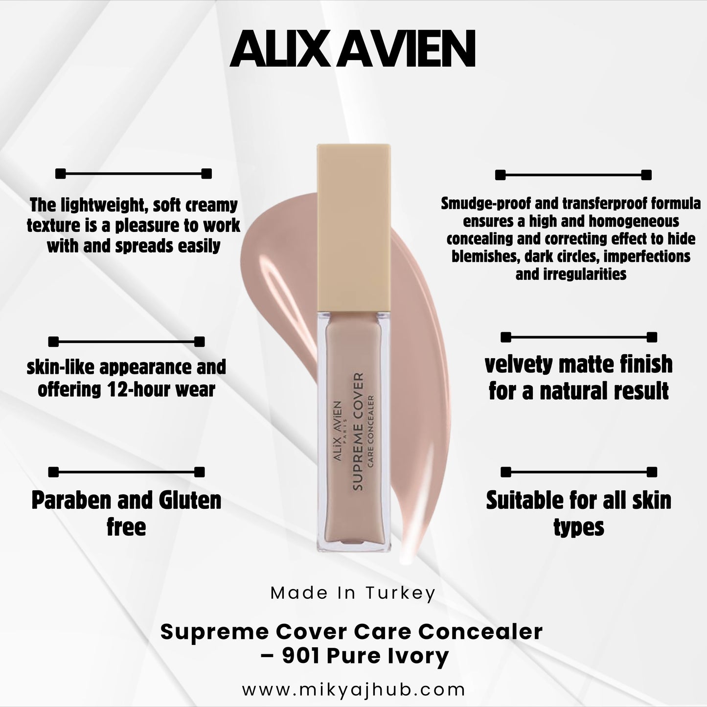 Alix Avien Supreme Cover Care Concealer – 901 Pure Ivory