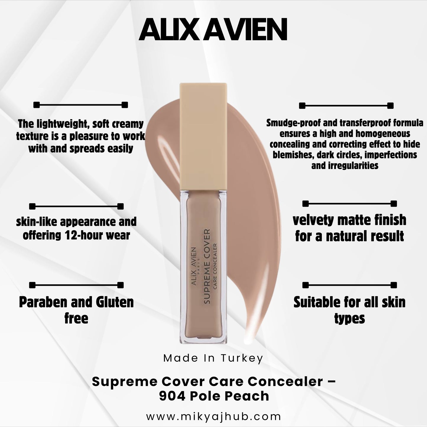 Alix Avien Supreme Cover Care Concealer – 904 Pole Peach