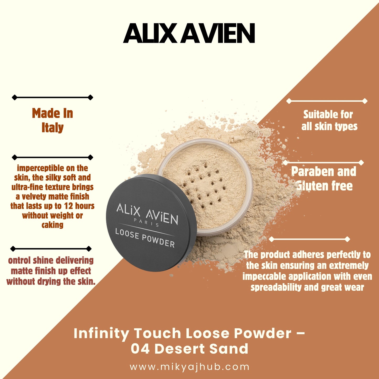 ALIX AVIEN INFINITY TOUCH LOOSE POWDER - 04 - DESERT SAND