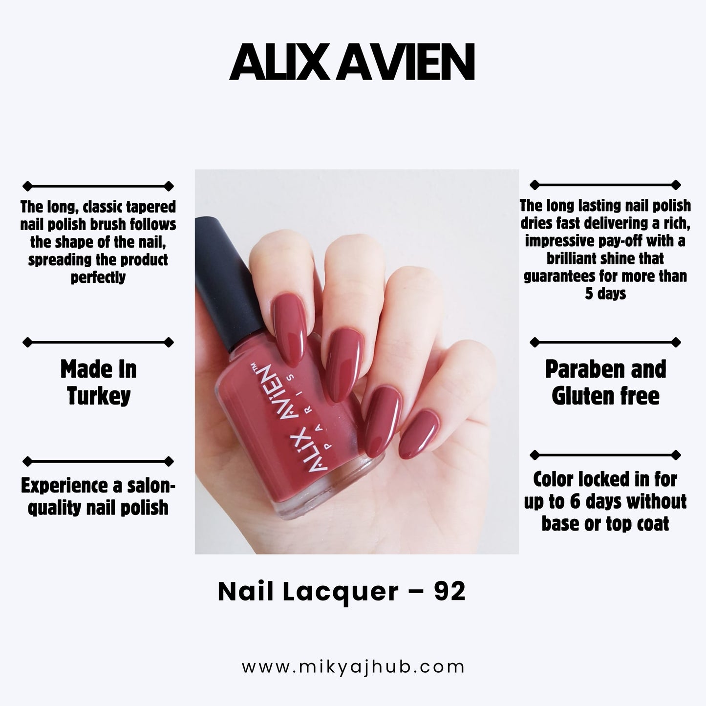 ALIX AVIEN NAIL POLISH 92