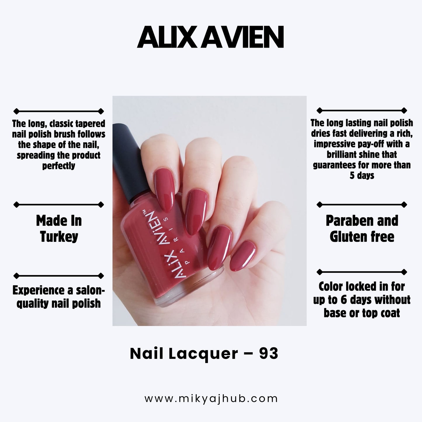 ALIX AVIEN NAIL POLISH 93