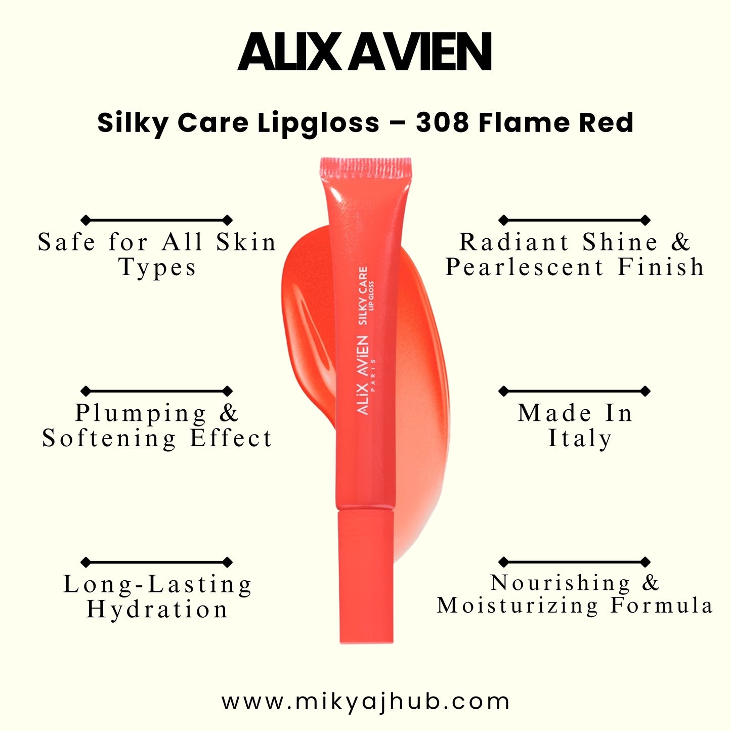 Silky Care Lipgloss – 308 Flame Red