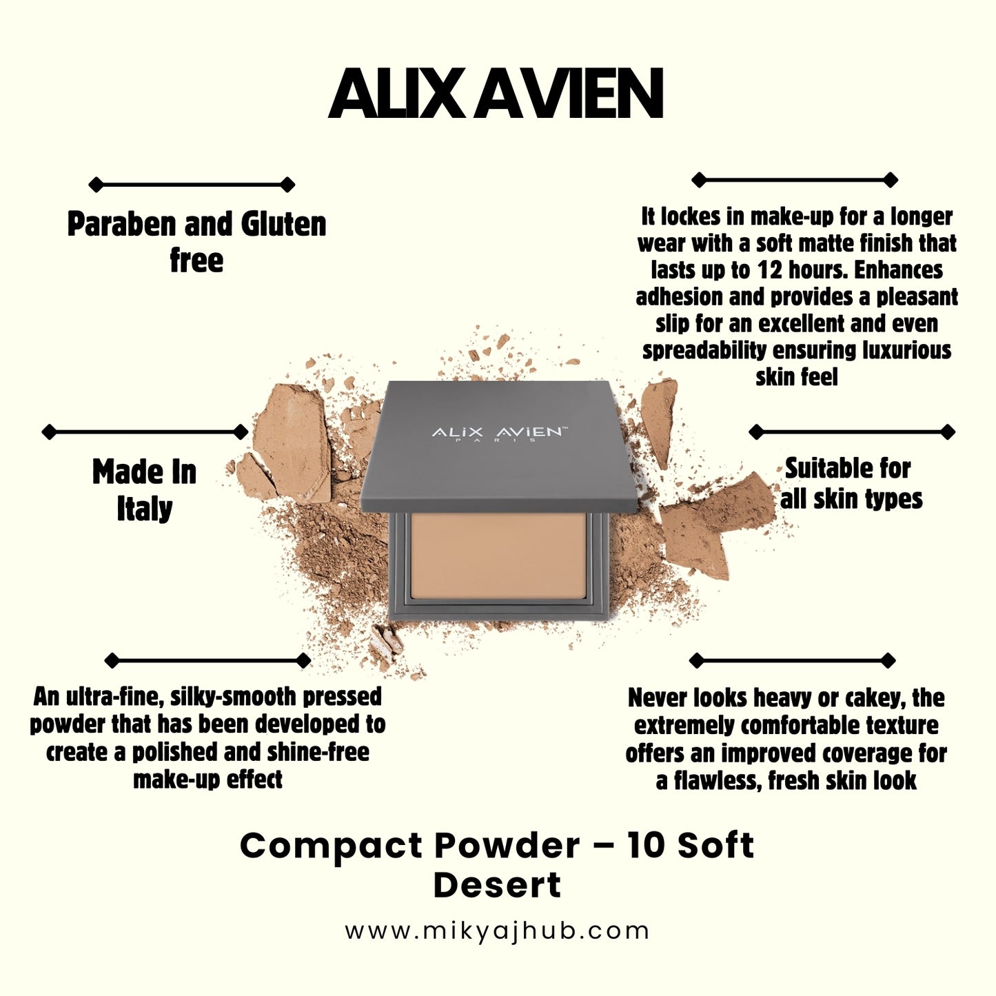 ALIX AVIEN COMPACT POWDER-P10 - SOFT DESERT