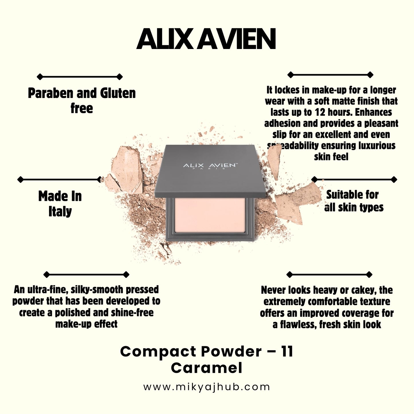 ALIX AVIEN COMPACT POWDER-P11 - CARAMEL
