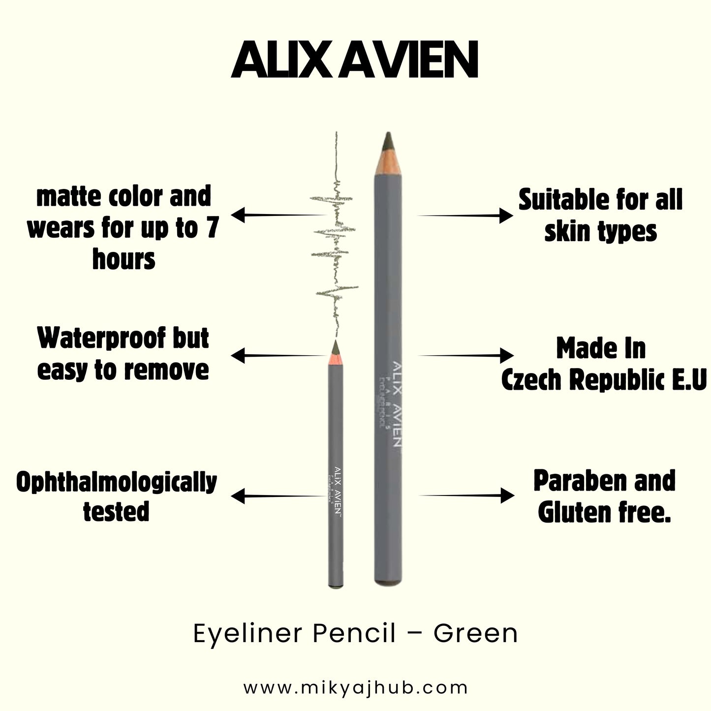 ALIX AVIEN EYELINER PENCIL GREEN