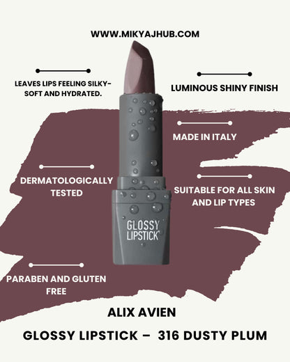 Glossy Lipstick – 316 Dusty Plum