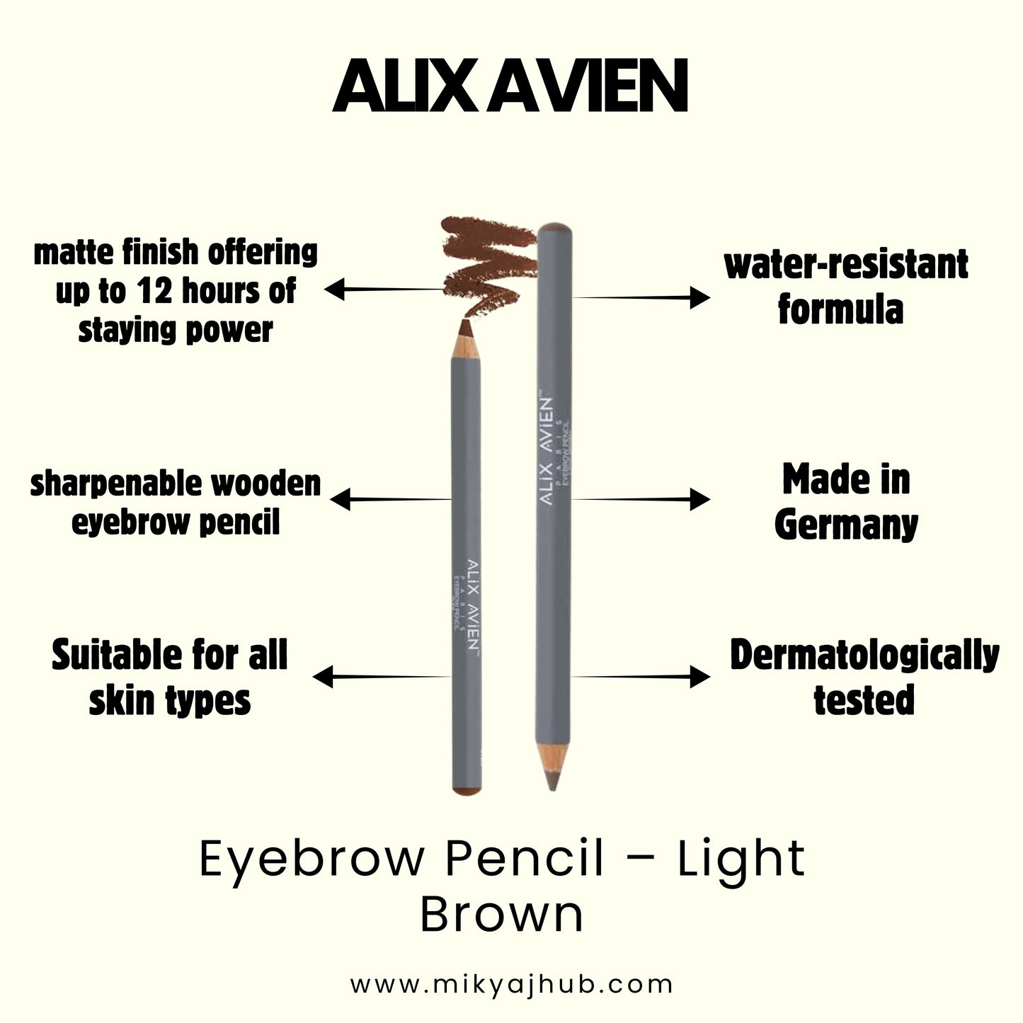 ALIX AVIEN EYEBROW PENCIL LIGHT BROWN