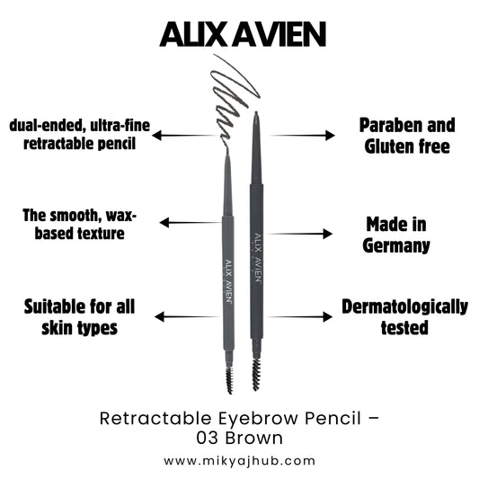 ALIX AVIEN RETRACTABLE EYEBROW PENCIL - 3 BROWN