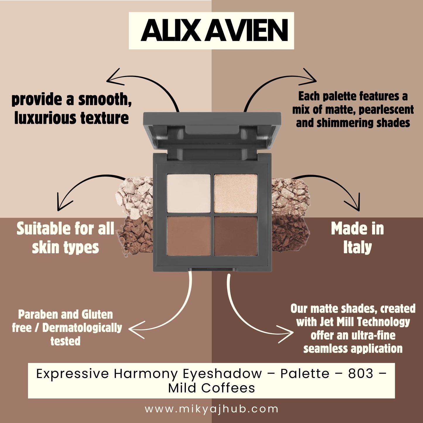 Eyeshadow – Palette – 803 – Mild Coffees