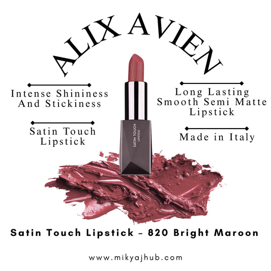 Alix Avien Satin Touch Lipstick – 820 Bright Maroon