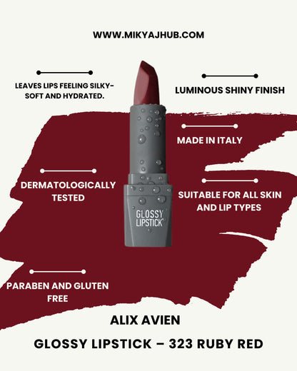 Glossy Lipstick – 323 Ruby Red
