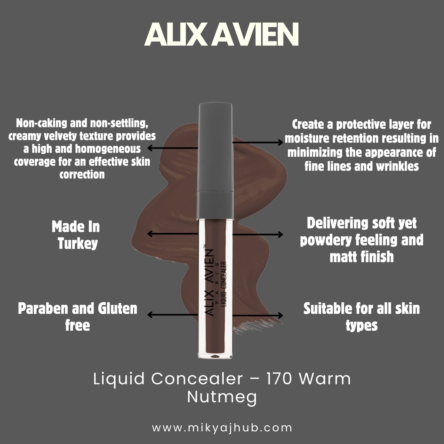 170 Warm Nutmeg- Liquid Concealer