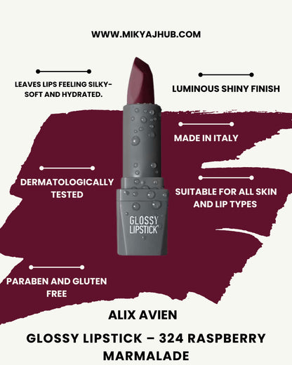 Glossy Lipstick – 324 Raspberry Marmalade