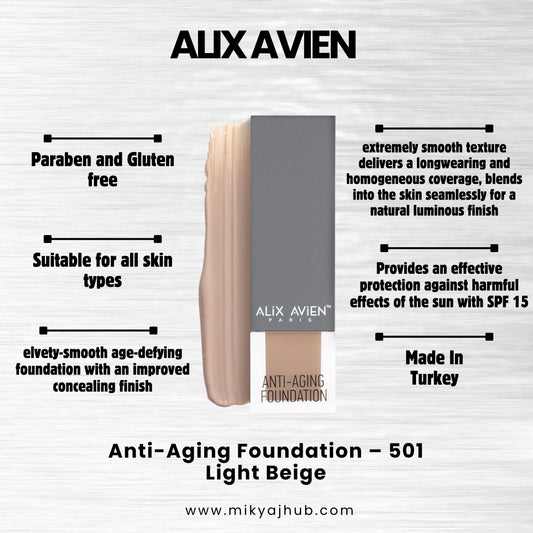 ALIX AVIEN ANTI-AGING FOUNDATION AF501 - LIGHT BEIGE