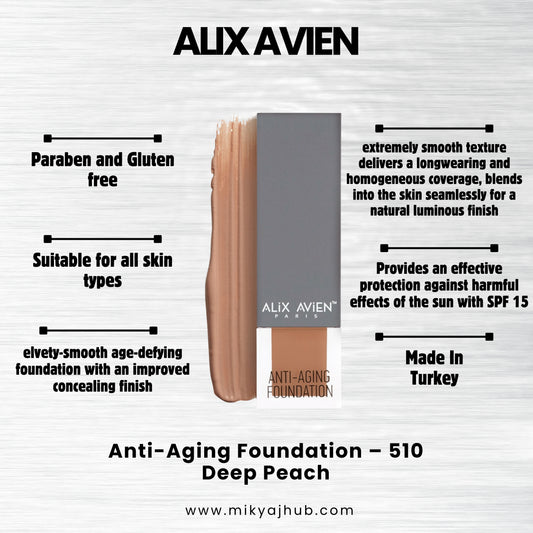 ALIX AVIEN ANTI-AGING FOUNDATION AF510 - DEEP PEACH
