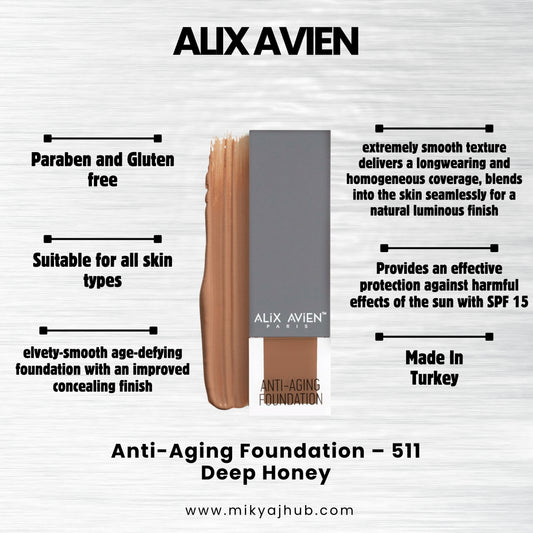 ALIX AVIEN ANTI-AGING FOUNDATION AF511 - DEEP HONEY