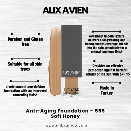 ALIX AVIEN ANTI-AGING FOUNDATION AF555 - Soft Honey