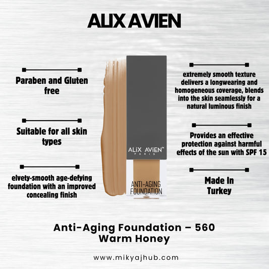 ALIX AVIEN ANTI-AGING FOUNDATION AF560 - Warm Honey