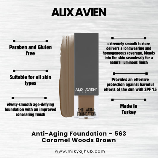ALIX AVIEN ANTI-AGING FOUNDATION AF563- Caramel Woods Brown