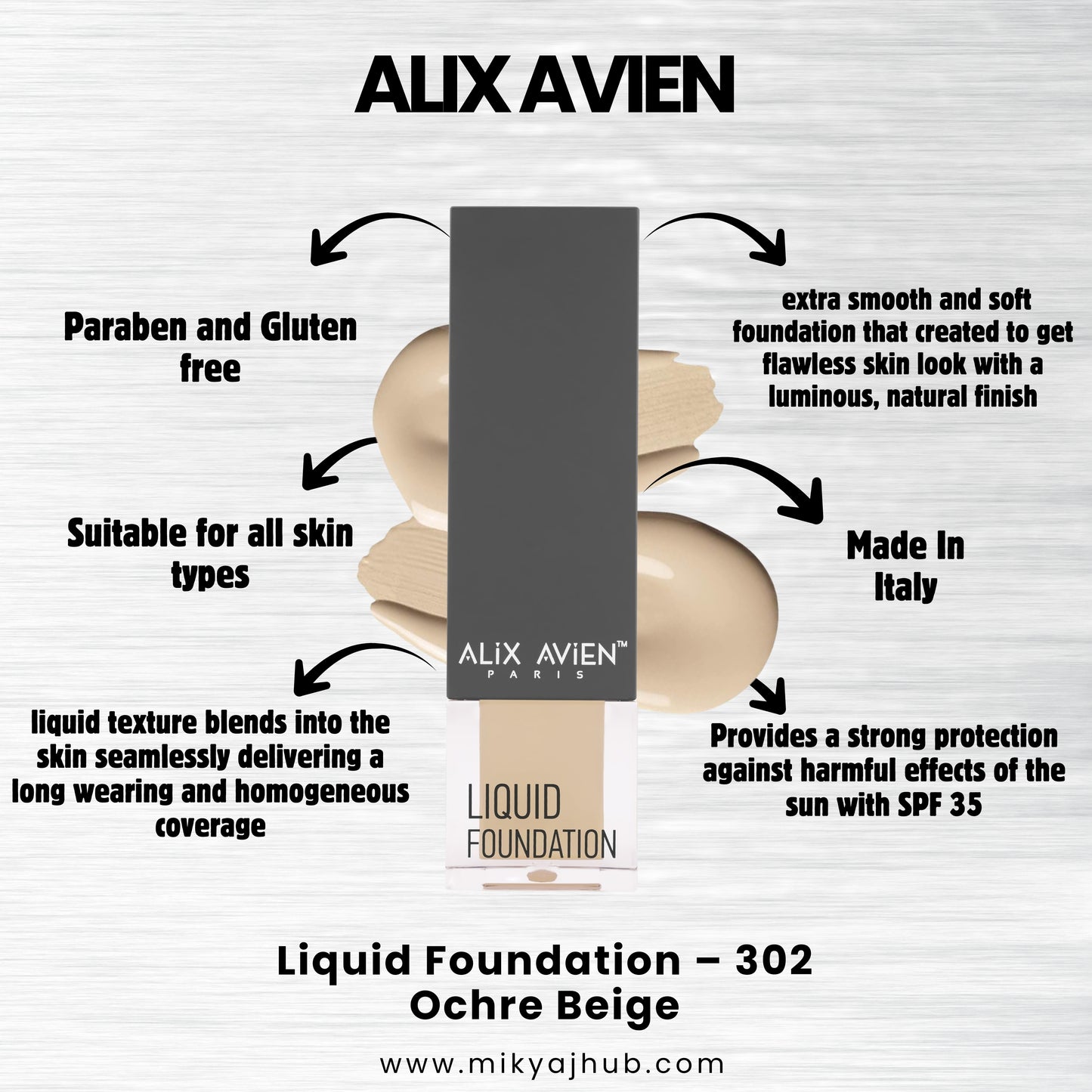 ALIX AVIEN LIQUID FOUNDATION LF302