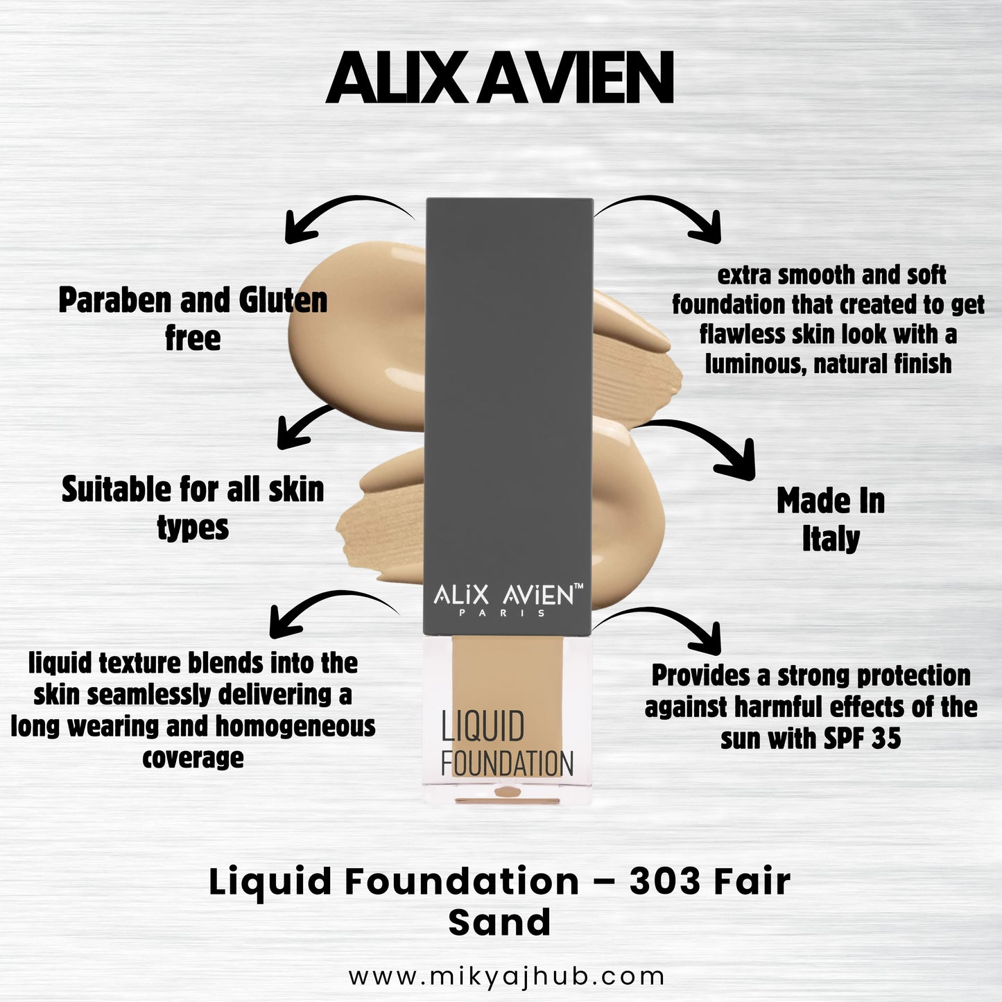 ALIX AVIEN LIQUID FOUNDATION LF303