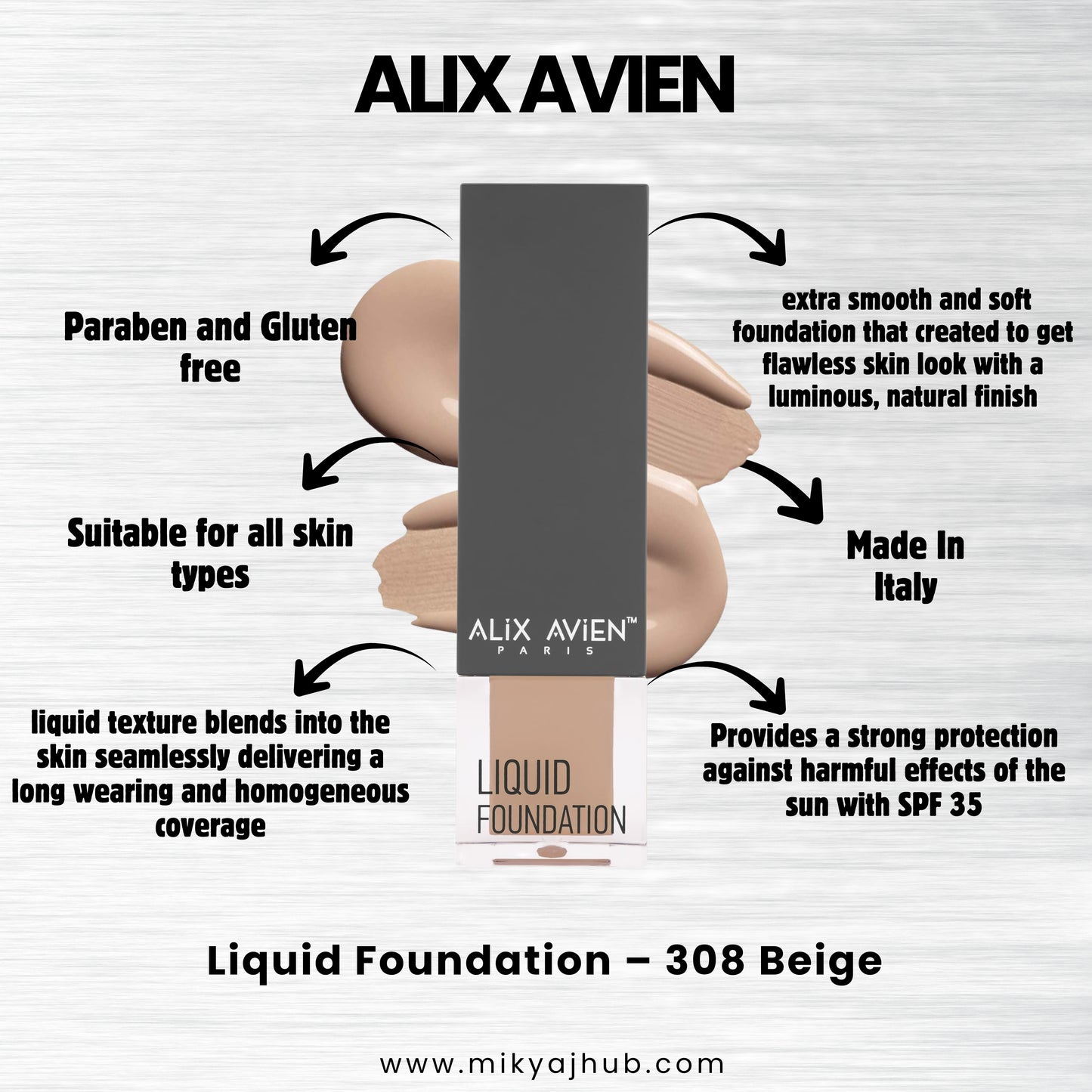 ALIX AVIEN LIQUID FOUNDATION LF308