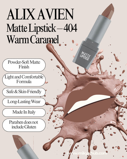 Matte Lipstick – 404 Warm Caramel