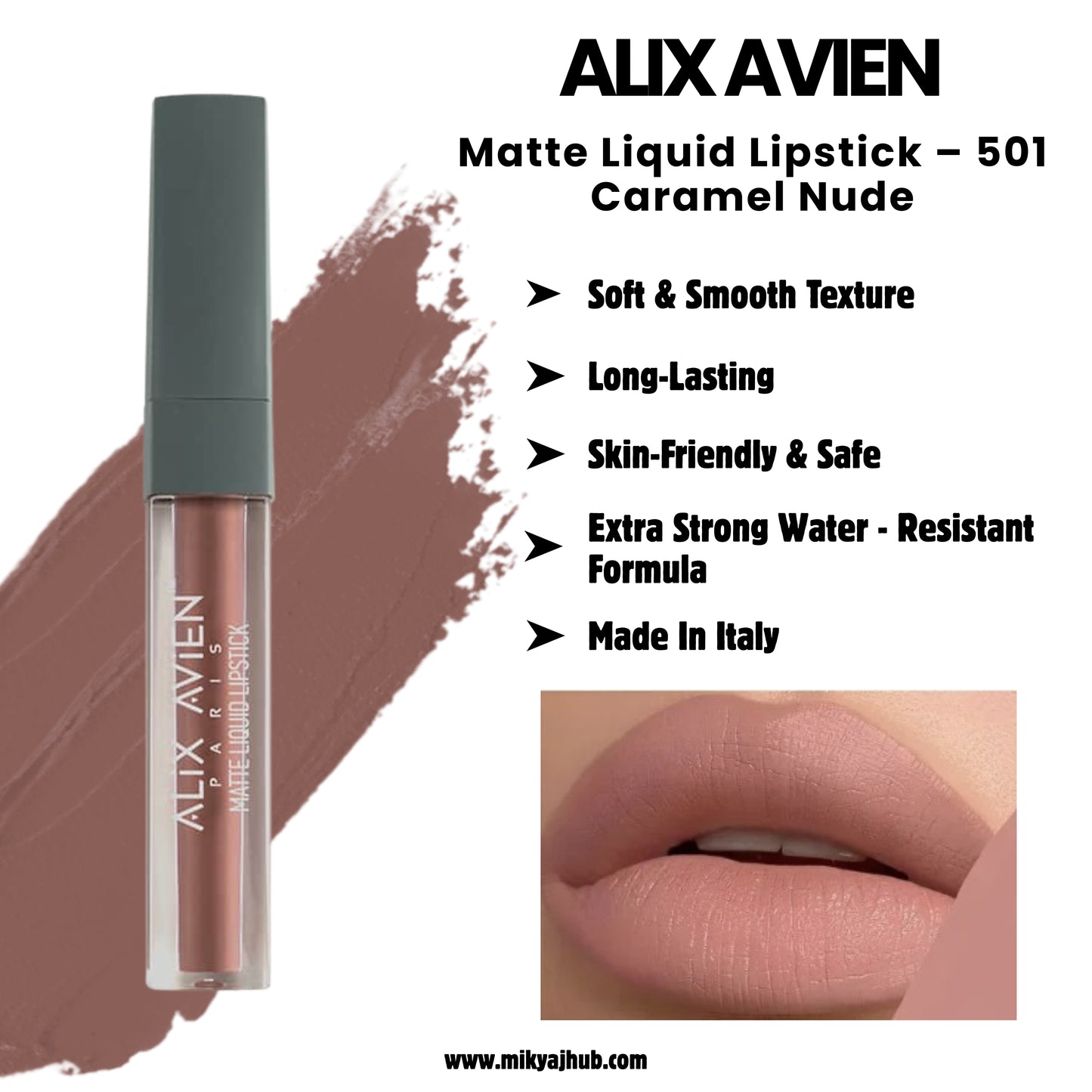 Matte Liquid Lipstick – 501 Caramel Nude