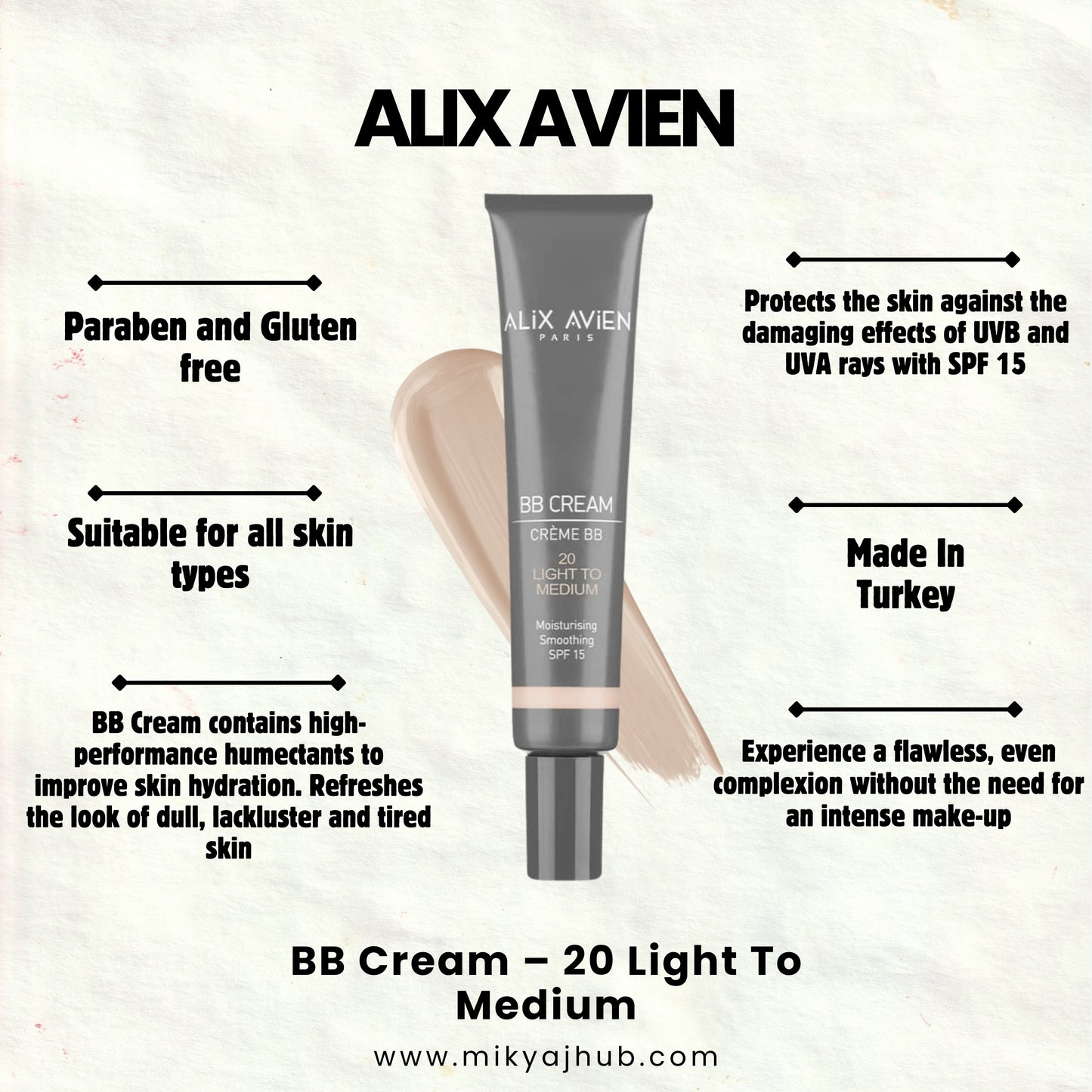 ALIX AVIEN BB CREAM-20 - LIGHT TO MEDIUM