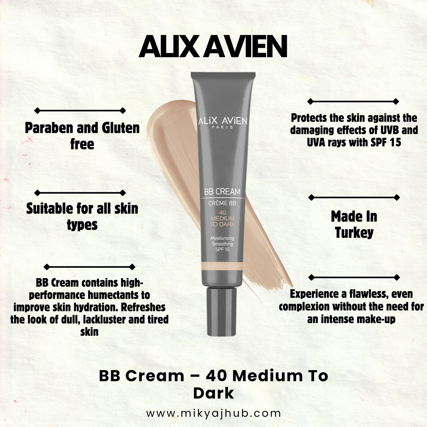 ALIX AVIEN BB CREAM-40 - MEDIUM TO DARK