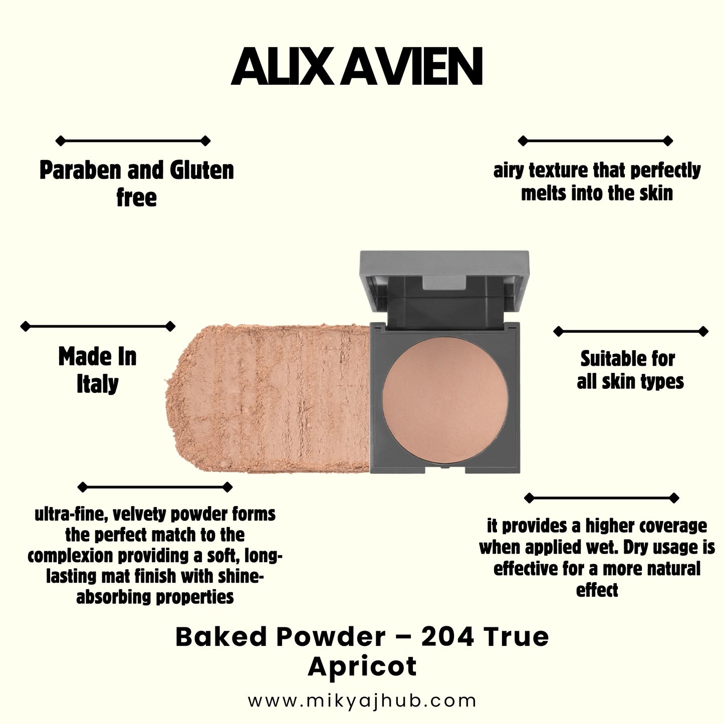 ALIX AVIEN BAKED POWDER - 204 True Apricot