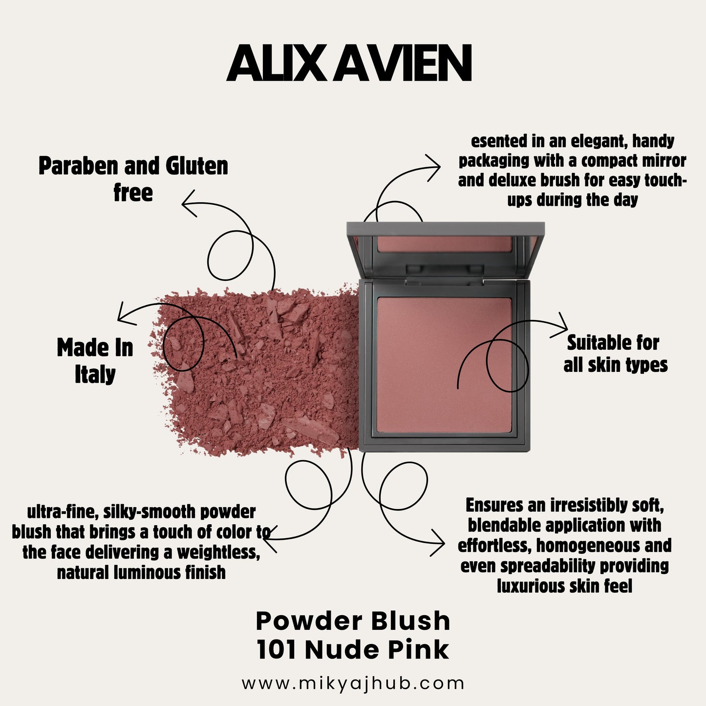 ALIX AVIEN POWDER BLUSH-PB101