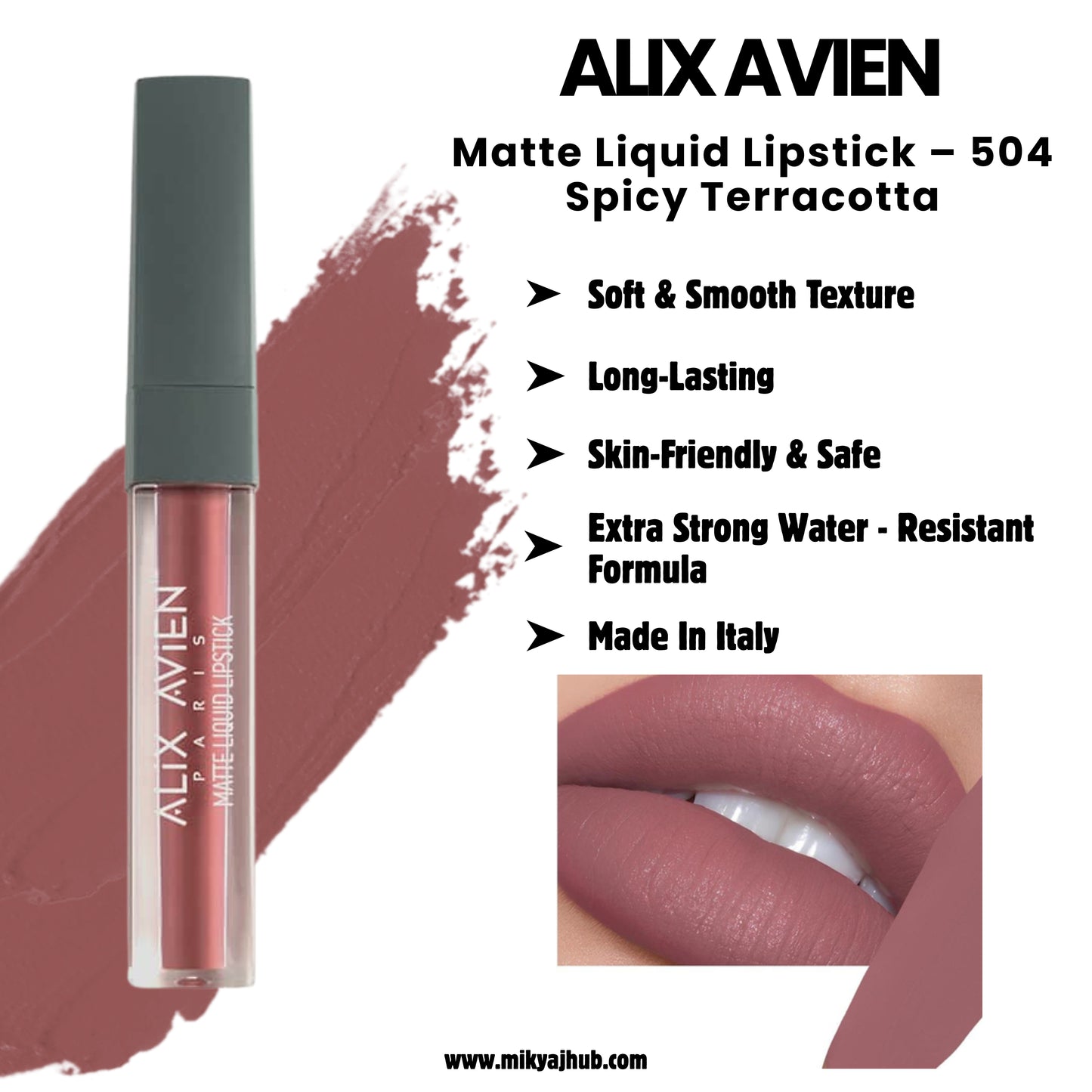 Matte Liquid Lipstick – 504 Spicy Terracotta