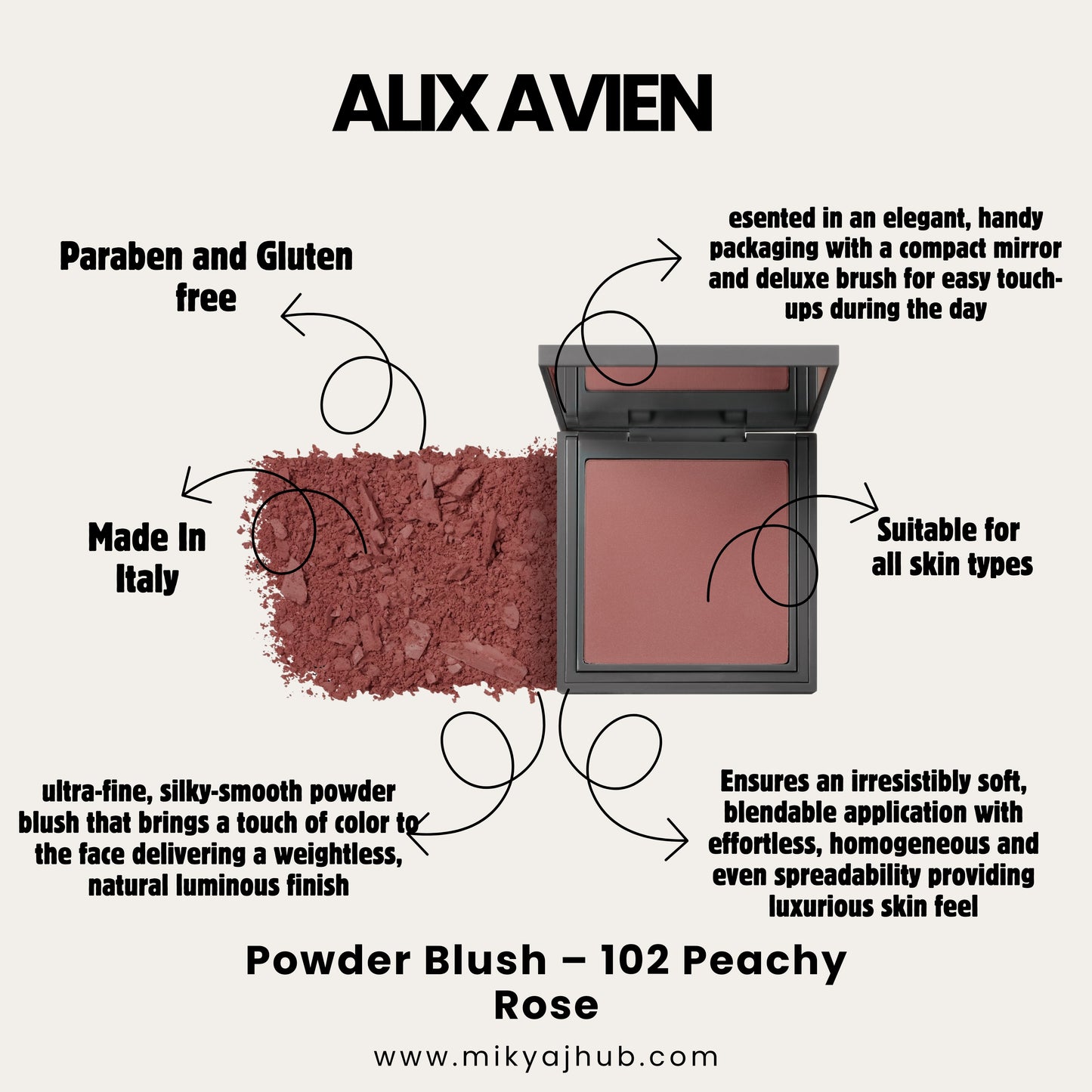 ALIX AVIEN POWDER BLUSH-PB102