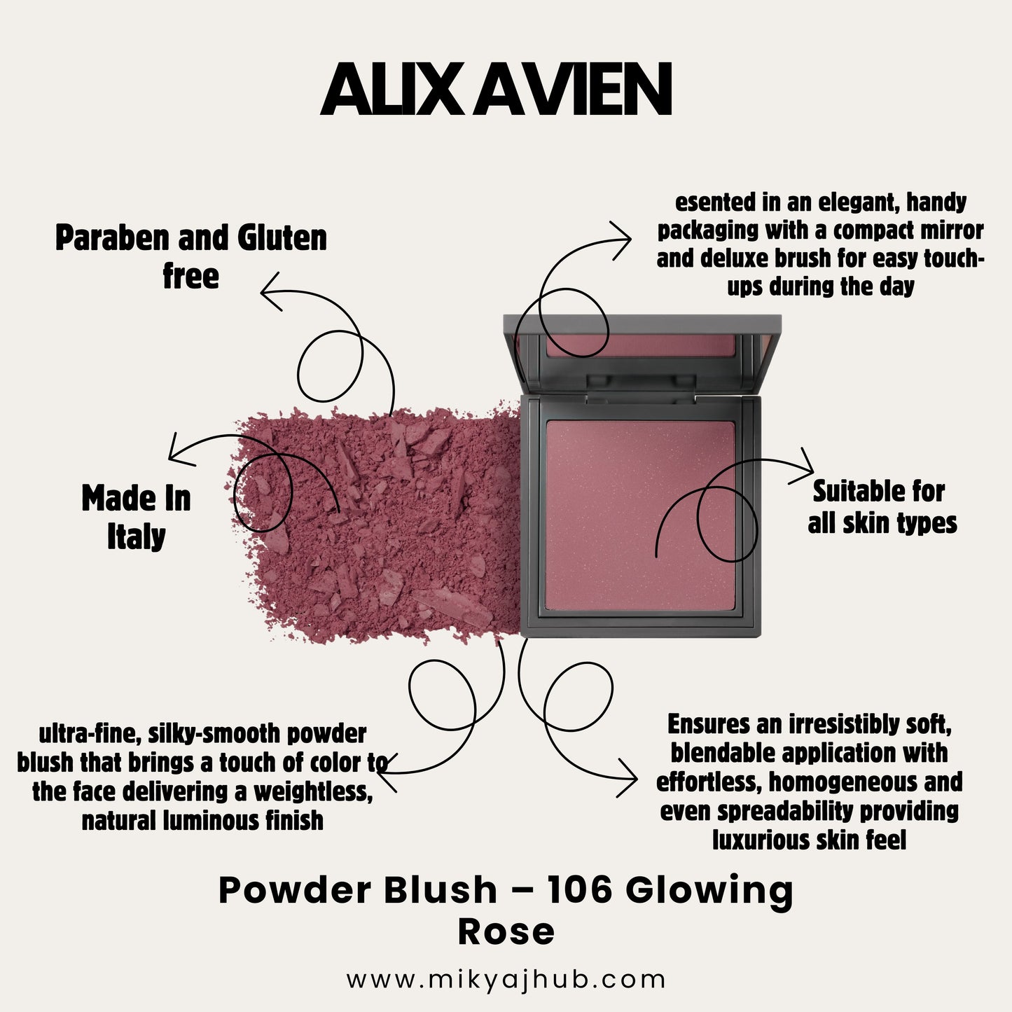 ALIX AVIEN POWDER BLUSH-PB106