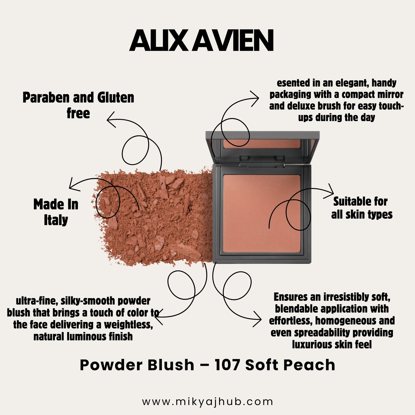 ALIX AVIEN POWDER BLUSH-PB107
