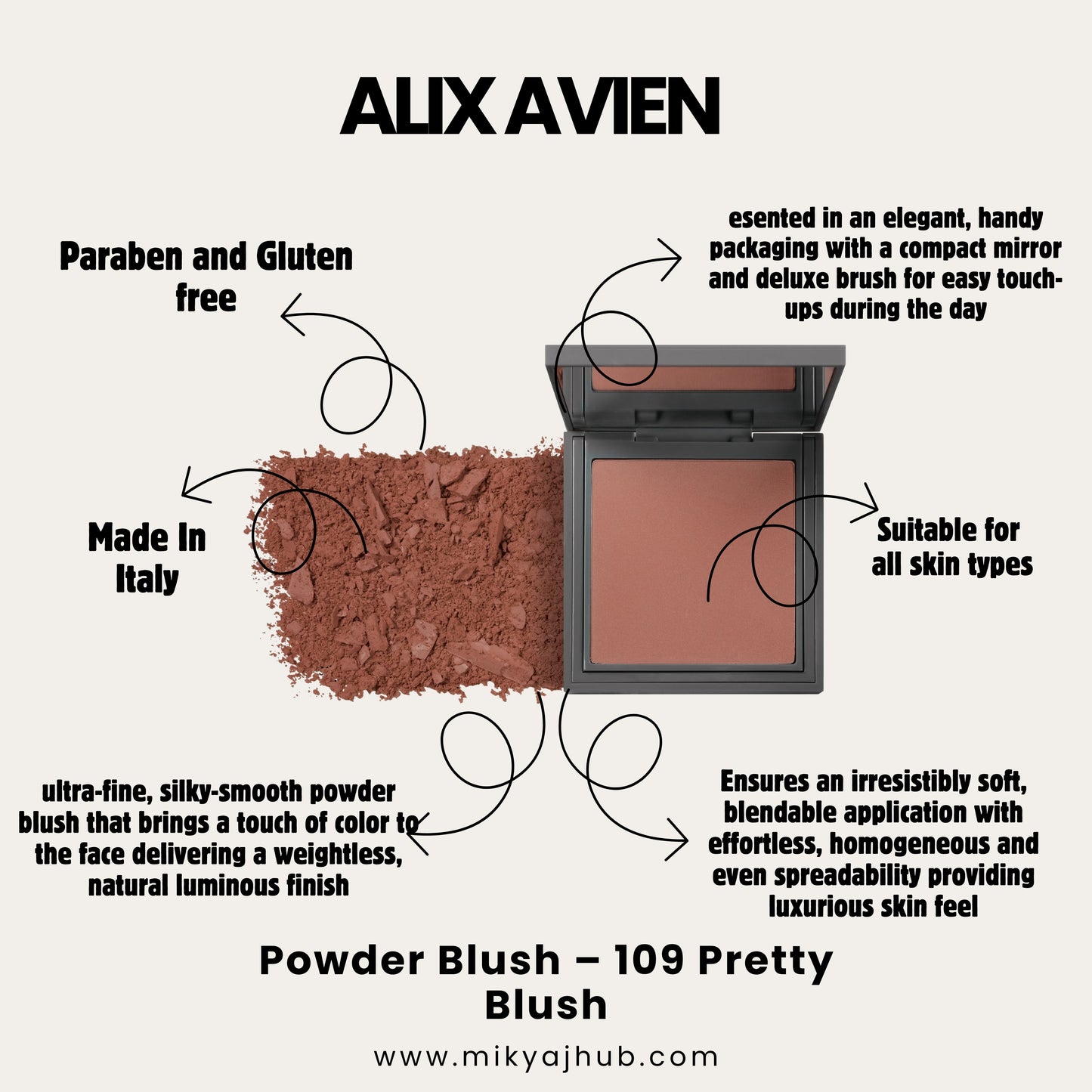 ALIX AVIEN POWDER BLUSH-PB109