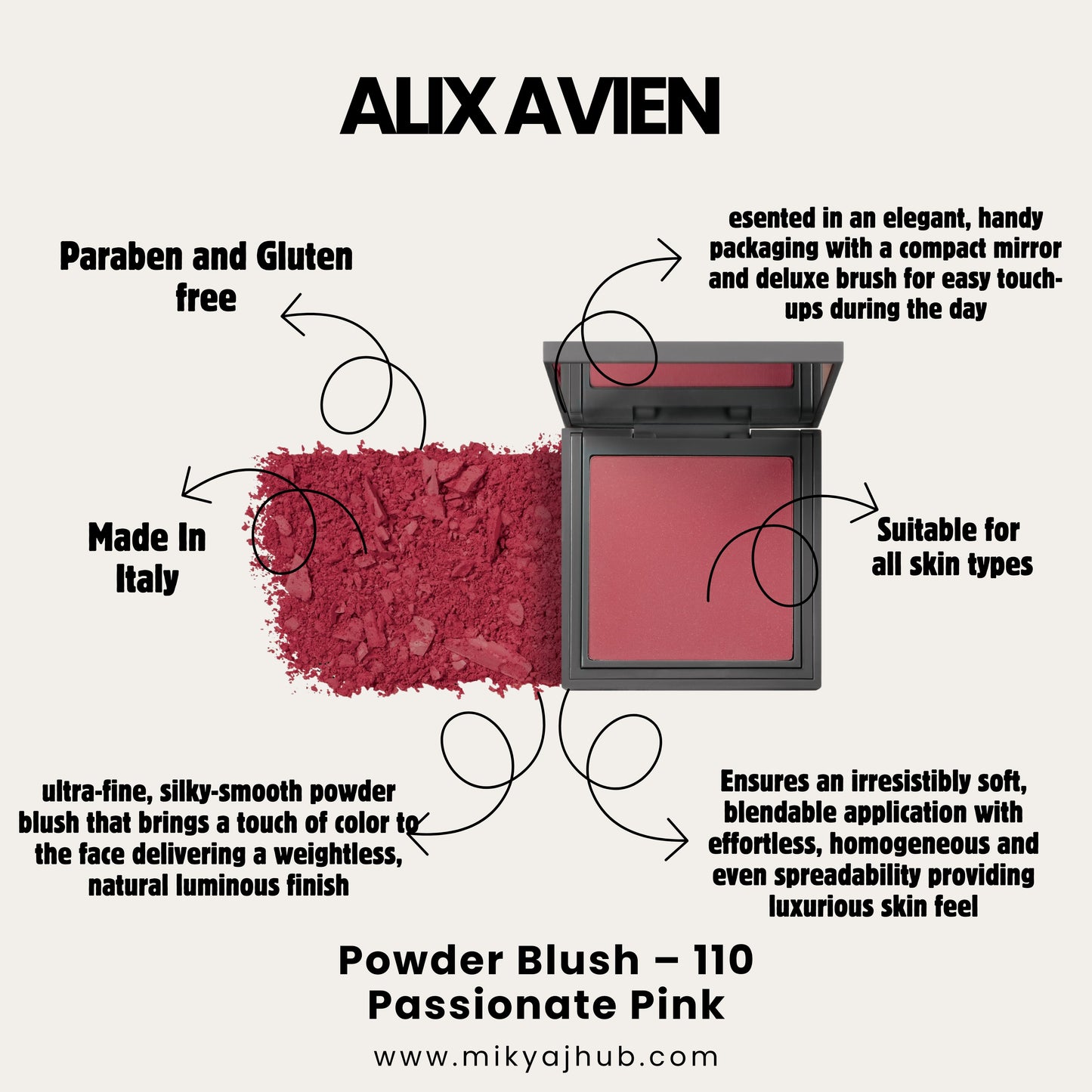 ALIX AVIEN POWDER BLUSH-PB110