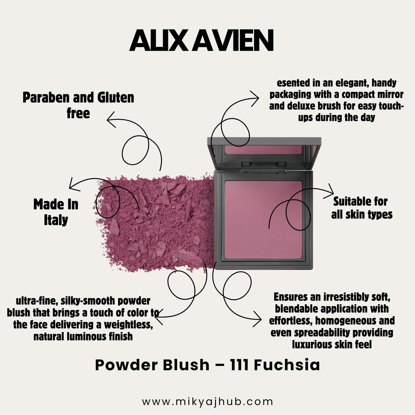 ALIX AVIEN POWDER BLUSH-PB111