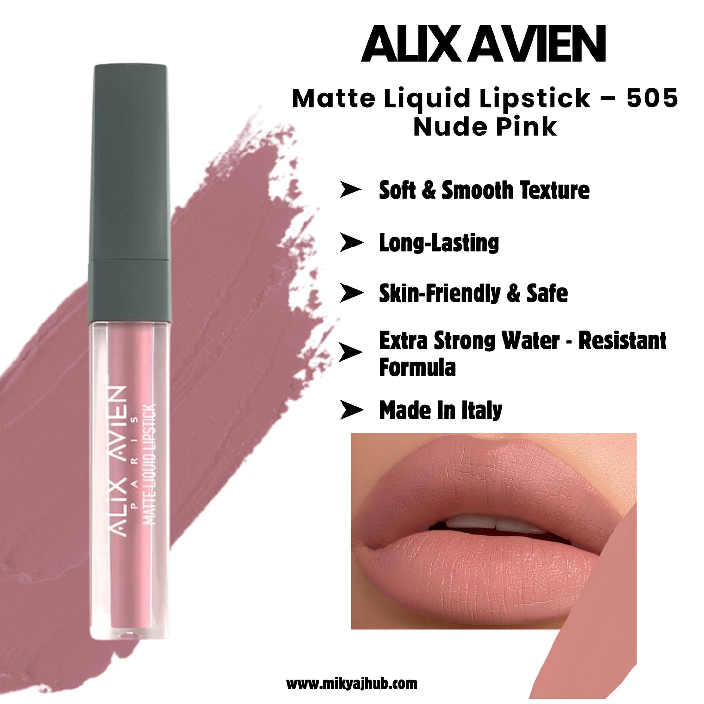 Matte Liquid Lipstick – 505 Nude Pink