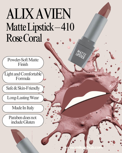 Matte Lipstick – 410 Rose Coral
