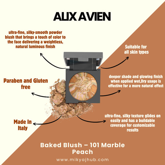 ALIX AVIEN BAKED BLUSH - 101 Marble Peach