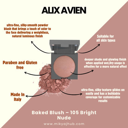 ALIX AVIEN BAKED BLUSH- 105 Bright Nude