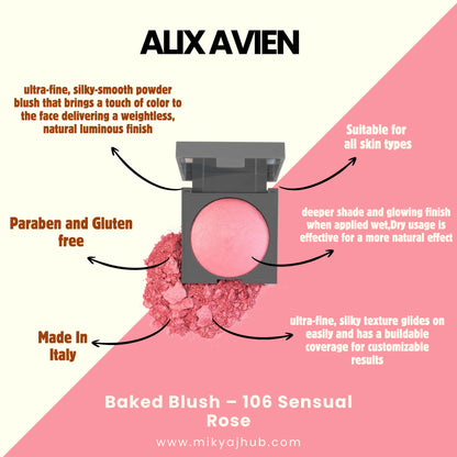 ALIX AVIEN BAKED BLUSH - 106 SENSUAL ROSE