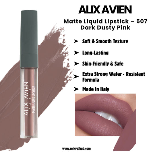 Matte Liquid Lipstick – 507 Dark Dusty Pink