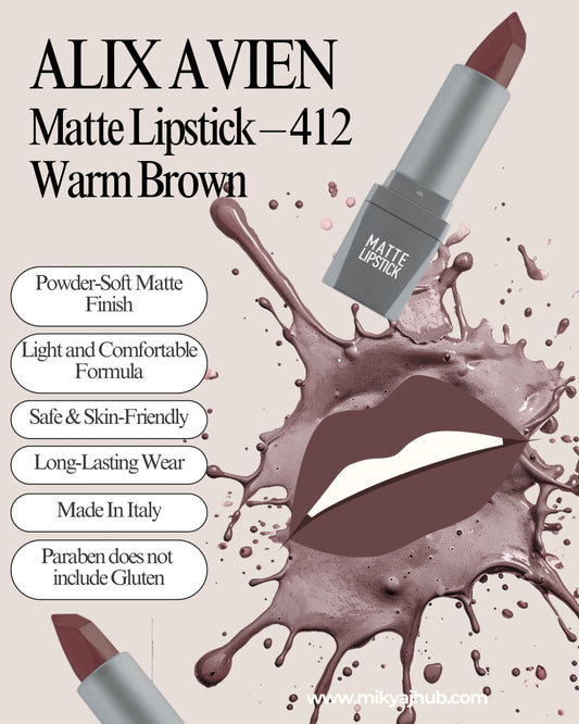 Matte Lipstick – 412 Warm Brown