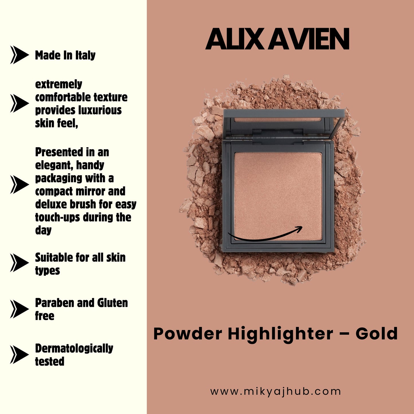 ALIX AVIEN POWDER HIGHLIGHTER GOLD