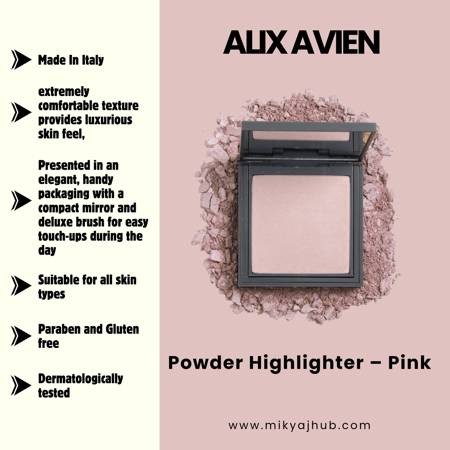 ALIX AVIEN POWDER HIGHLIGHTER PINK