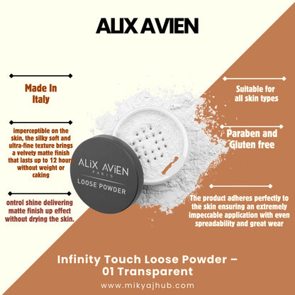 ALIX AVIEN INFINITY TOUCH LOOSE POWDER - 01- TRANSPARENT