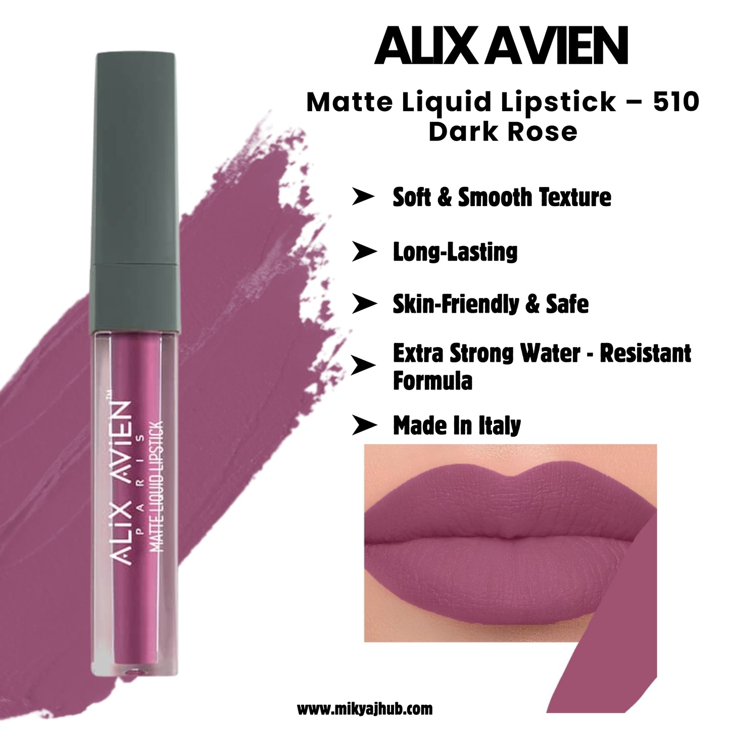 Matte Liquid Lipstick – 510 Dark Rose